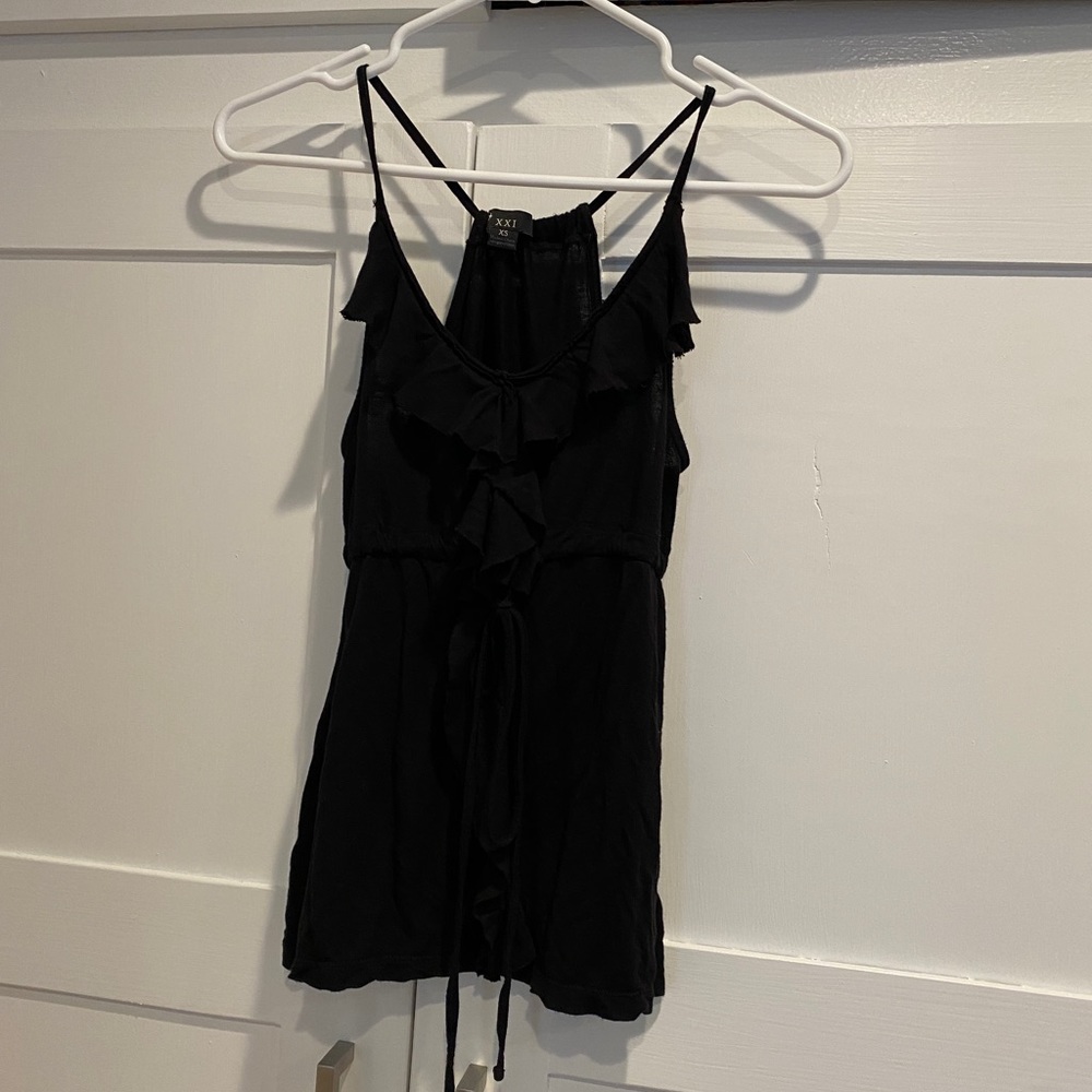 Forever 21 black ruffle cami